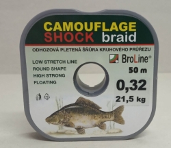 Broline šňůra Camouflage Shock 50m Průměr: 0.32 mm, Nosnost: 21,5kg