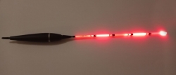 iBite svítící anglický splávek Multicolor červený 6 g + 1 ks baterie